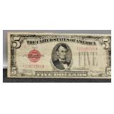 1928C $5 Red Seal Note