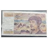 1986 France 20 Francs Banknote