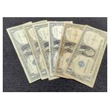 (6) $1 Silver Certificate Notes inc/