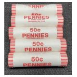 (5) 2009-D L. Cents BU In Bankrolls "Presidency"