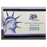 2001 10 Coin Proof Set