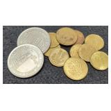 Lot w/ 12 Tokens inc/ 2 $1 Cosimo For