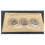 1979-P,D,S S.B. Anthony Unc. 3 Coin Set