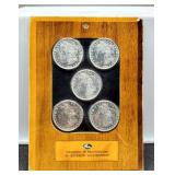 (5) 1884 Morgan Dollar w/