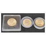 (3) G. Washington Presidential Dollar In Capsules
