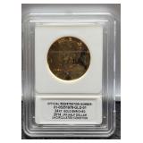 2014 Slab 24 Kt. Gold Enriched JFK Half Dollar