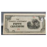 1942 Japan 506 Centavos Banknote Used During