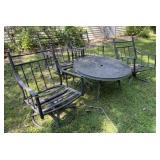 Swivel Patio Chairs and Table