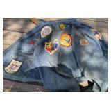 Denim Jacket with Vintage Patches
