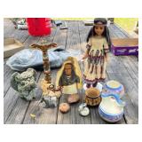 Indian and Gargoyle Decorations