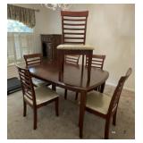40" Dinette Table and 6 Chairs