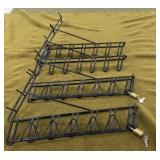 4 Metal Gun Racks & 2 Padlocks & Keys