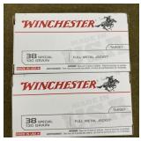 100 rnds Winchester .38 Spl Ammo