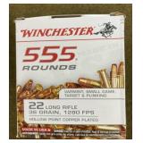 555 rnds Winchester .22 LR Ammo