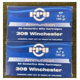 40 rnds PPU .308 Ammo