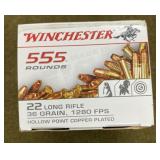 555 rnds Winchester .22 LR Ammo