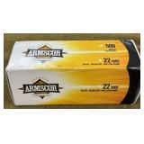 500 rnds Armscor .22 Mag Ammo