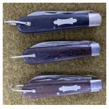 3 US Military Electrician Pocket Knives