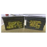 2 Metal Ammo Cans