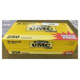 250 rnds UMC .38 Spl Ammo