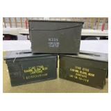 3 Metal Ammo Cans