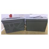 2 Metal Ammo Cans