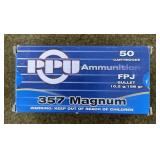 50 rnds PPU .357 Mag Ammo