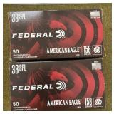 100 rnds Federal .38 Spl Ammo