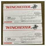 100 rnds Winchester .38 Spl Ammo