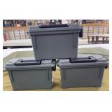 3 Plastic Ammo Cans