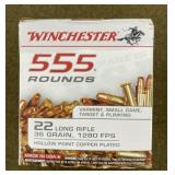 555 rnds Winchester .22 LR Ammo