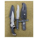 2 Sheath Knives & Sheaths