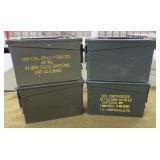 4 Military Metal Ammo Cans