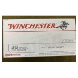 100 rnds Winchester .38 Spl Ammo