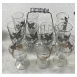 Glass Carrier & 10 Drinking Glasses
