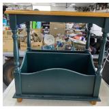 Glass Insert Magazine Table