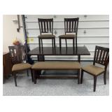 Table With Four Chairs & Bench