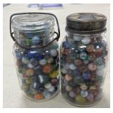 2 - Quart Jars of Marbles