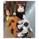 Vintage Pound Puppies, Minnie Mouse & Clown Doll