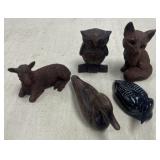 Wood & Resin Animal Figurines
