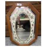 Vintage Octagon Wall Mirror: 1980s Postmodern