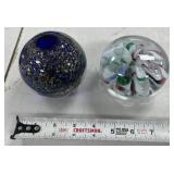 2 - Nice Art Glass Paperweights