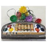 Patio Lights and Croquet Set