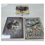 3 - Metal Signs