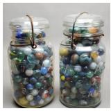 2 Quart Jars Of Marbles