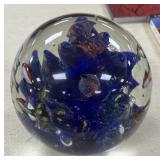 Large 5" Art Glass Paperweight