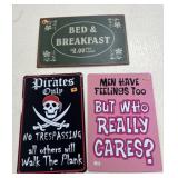 3 - Metal Signs