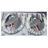 Two Metal Horse Welcome Horseshoe Wreaths