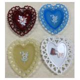 Glass Heart Plates