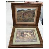 2 - Framed Horse Prints